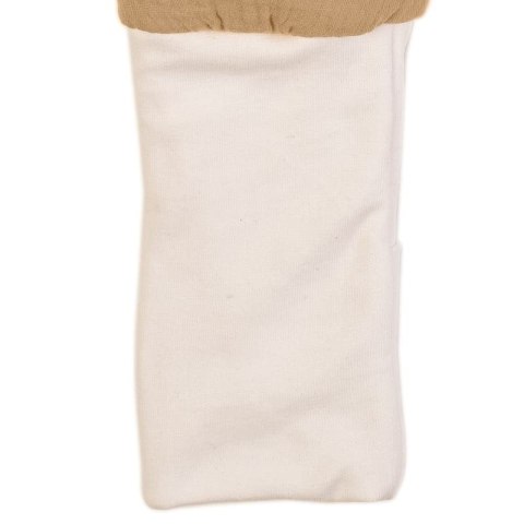 Hi Little One śpiworek dwustronny z nogawkami TOG 1,5 BIO muślin SLIM BAG BEIGE/WHITE roz M