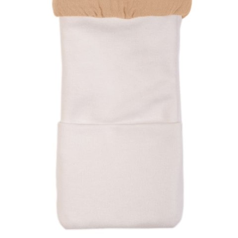 Hi Little One śpiworek dwustronny z nogawkami TOG 1,5 BIO muślin SLIM BAG BEIGE/WHITE roz S