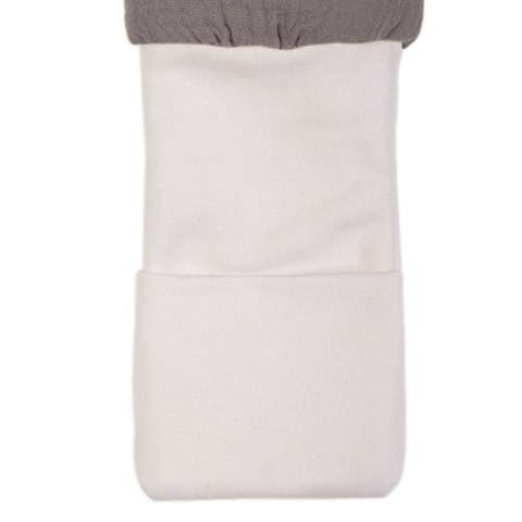 Hi Little One śpiworek dwustronny z nogawkami TOG 1,5 BIO muślin SLIM BAG GREY/MINT roz S