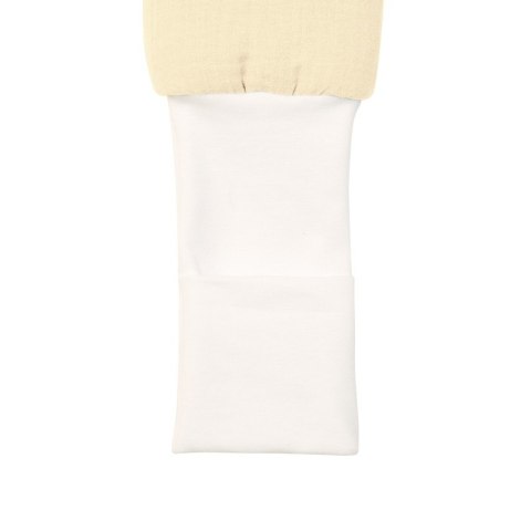 Hi Little One śpiworek dwustronny z nogawkami TOG 1,5 BIO muślin SLIM BAG CREAM/WHITE roz M