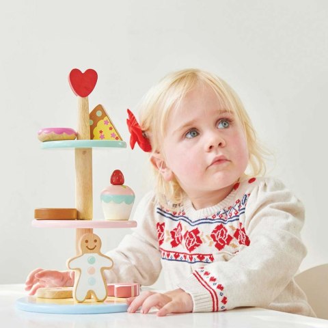 Drewniana patera z ciasteczkami, zabawa w gotowanie, cukiernia, Le Toy Van