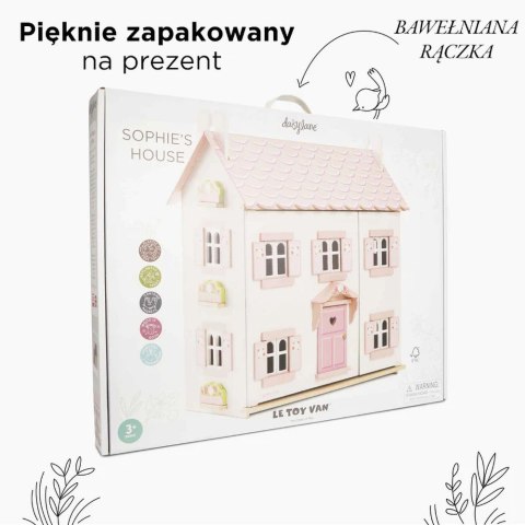 Drewniany domek dla lalek Sophie, zabawka dla dzieci, domki, Le Toy Van