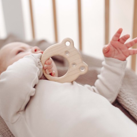 Drewniany gryzaczek Żabka zabawka dla małych dzieci ząbkowanie ooh noo