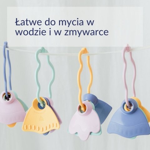 Gryzaczek grzechotka różowa pierwsza zabawka sensoryczna dla dzieci Simple.