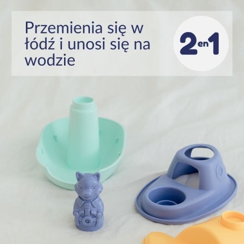 Statek 2 w 1 pomarańczowy zabawka do piasku i wody dla dzieci łódka Simple.