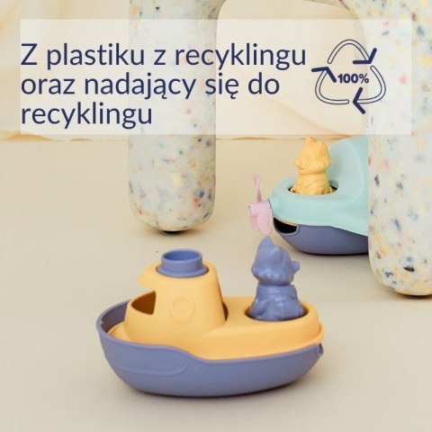 Statek 2w1 niebieski zabawka do piasku wody dla dzieci łódź pojazd Simple.