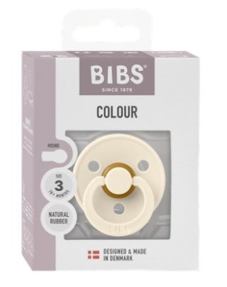 BIBS COLOUR 1 PACK IVORY L Smoczek Uspokajający kauczuk Hevea
