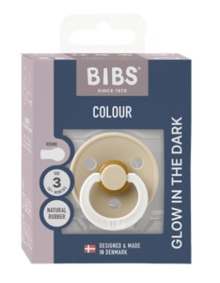 BIBS COLOUR 1 PACK VANILIA NIGHT L Smoczek Uspokajający kauczuk Hevea