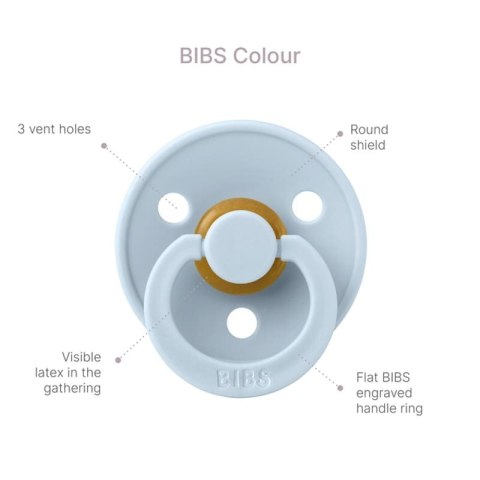 BIBS COLOUR SAGE NIGHT L Smoczek Uspokajający kauczuk Hevea