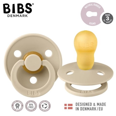 BIBS COLOUR VANILLA L Smoczek Uspokajający kauczuk Hevea