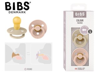 BIBS COLOUR 2-PACK BLUSH & VANILLA L Smoczek Uspokajający kauczuk Hevea