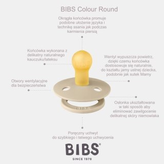 BIBS COLOUR 2-PACK BLUSH & VANILLA L Smoczek Uspokajający kauczuk Hevea