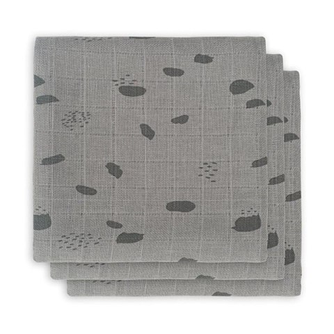 Jollein 3 pieluszki niemowlęce Hydrophilic 70x70 cm SPOT Storm Grey
