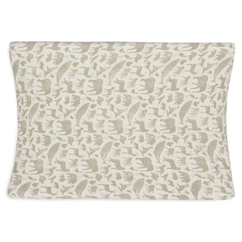 Jollein prześcieradło na przewijak 50x70 cm Jersey ANIMALS Olive Green