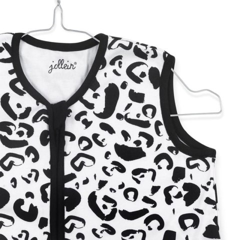Jollein śpiworek niemowlęcy do spania 0,5 TOG LEOPARD Black & White 70 cm
