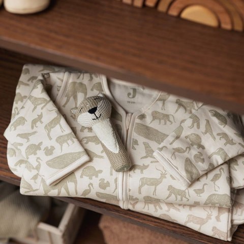 Jollein śpiworek niemowlęcy do spania całoroczny z odpinanymi rękawami ANIMALS NOUGAT 70 cm