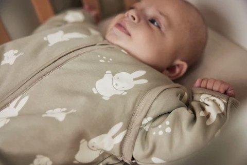 Jollein śpiworek niemowlęcy do spania całoroczny z odpinanymi rękawami MIFFY Olive Green 90 cm