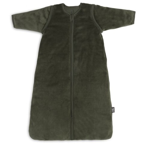 Jollein śpiworek niemowlęcy do spania całoroczny z odpinanymi rękawami VELVET Leaf Green 70 cm