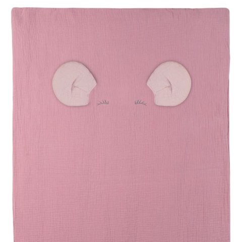 Hi Little One poszewka na pościel dla niemowląt z oddychającej organicznej BIO bawełny MOUSE Baby Pink/Blush