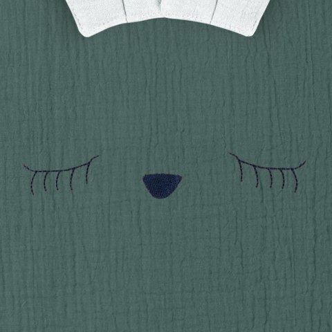 Hi Little One poszewka na pościel dla niemowląt z oddychającej organicznej BIO bawełny SLEEPY BUNNY Tiffany/White