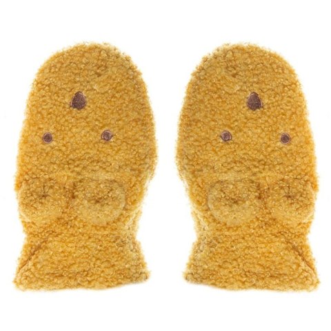 Rockahula Kids rękawiczki zimowe dla dziewczynki Billie Bear Boucle Ochre 3-6 lat