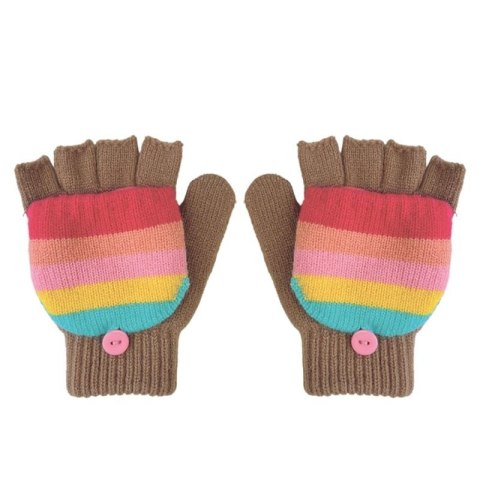 Rockahula Kids rękawiczki zimowe dla dziewczynki Rainbow Stripe 7-10 lat