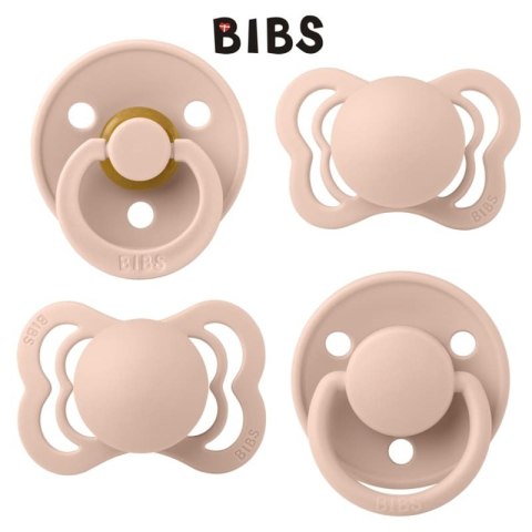 BIBS TRY-IT zestaw 4 szt smoczków niemowlęcych o różnych ustnikach BLUSH