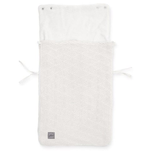 Jollein ciepły śpiworek do wózka i fotelika RIVER KNIT Cream White