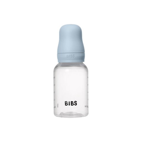 BIBS BUTELKA PLASTIC PP ze smoczkiem antykolkowym z silikonu medycznego poj. 150 ml BABY BLUE
