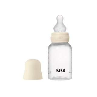 BIBS BUTELKA PLASTIC PP ze smoczkiem antykolkowym z silikonu medycznego poj 150 ml IVORY