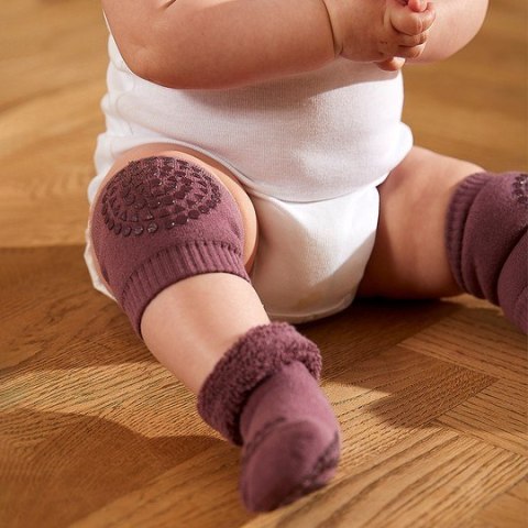 GoBabyGo antypoślizgowe nakolanniki do raczkowania Misty Plum
