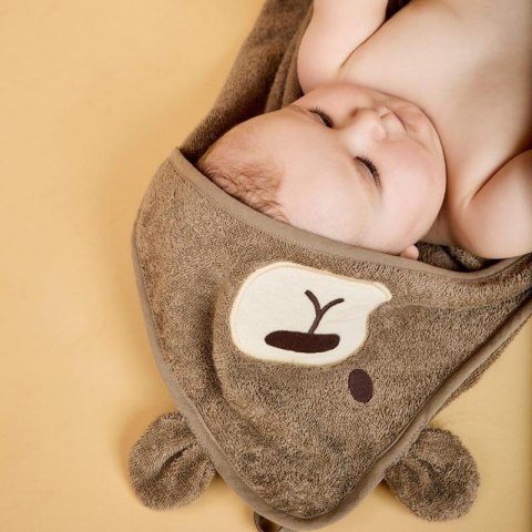 Nuuroo ręcznik kąpielowy 100x100 BIO bawełna Miś TEDDY Cobblestone