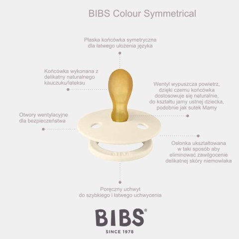 BIBS COLOUR SYMMETRICAL IRON M Smoczek Symetryczny kauczuk Hevea