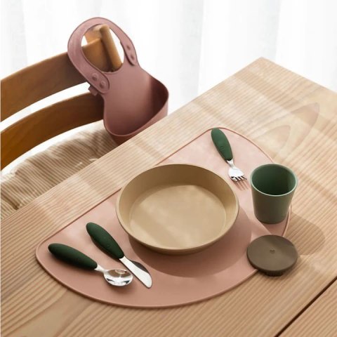 BIBS CUTLERY SET DARK OAK 3 częściowy zestaw sztućców