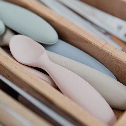 BIBS SPOON SET BLUSH 2 łyżeczki silikonowe