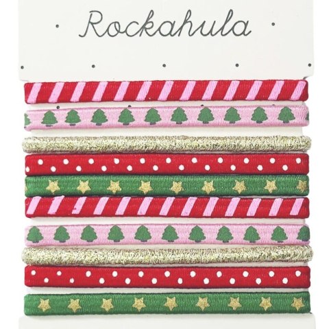 Rockahula Kids 10 gumek do włosów dla dziewczynki Jolly Xmas Elastic