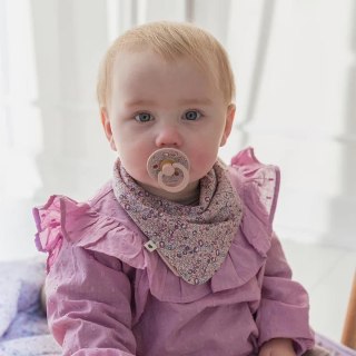BIBS LIBERTY BANDANA BIB CHAMOMILE LAWN VIOLET SKY bandanka śliniak z kieszonką na smoczek 100% organic cotton