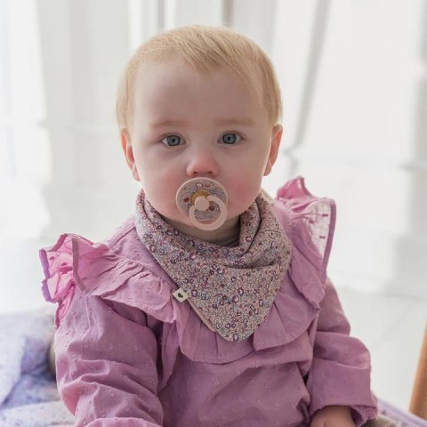 BIBS LIBERTY BANDANA BIB CHAMOMILE LAWN VIOLET SKY bandanka śliniak z kieszonką na smoczek 100% organic cotton