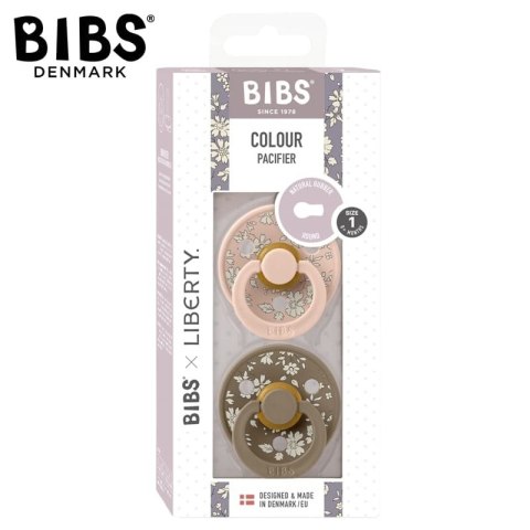 BIBS LIBERTY COLOUR 2-PACK CAPEL BLUSH S Smoczek uspokajający kauczuk Hevea