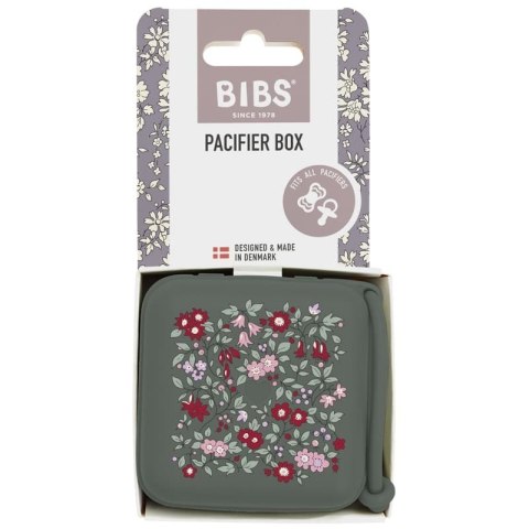 BIBS LIBERTY PACIFIER BOX CHAMOMILE LAWN PINE 2 w 1 etui do smoczków oraz pojemnik do sterylizacji smoczków