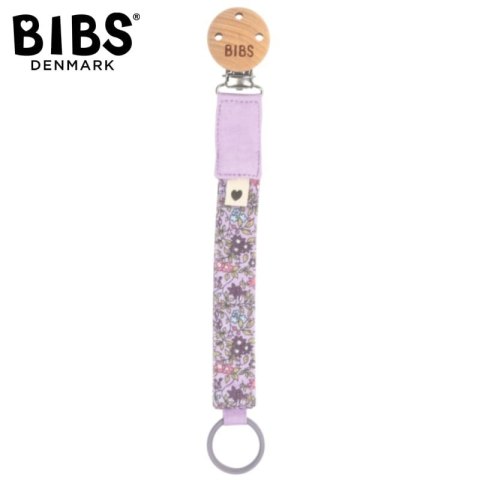 BIBS LIBERTY PACIFIER CLIP CHAMOMILE LAWN VIOLET SKY zawieszka do smoczków 100% organic cotton