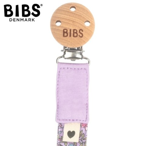 BIBS LIBERTY PACIFIER CLIP CHAMOMILE LAWN VIOLET SKY zawieszka do smoczków 100% organic cotton