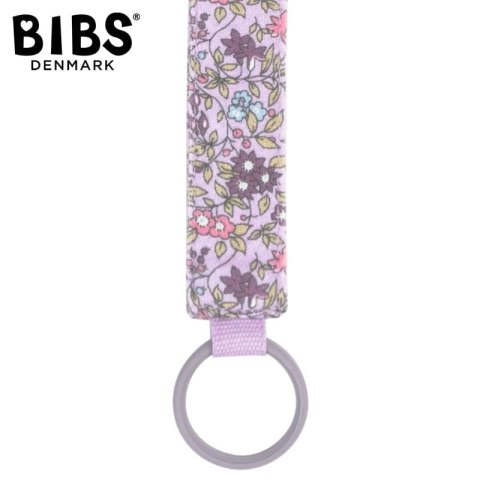 BIBS LIBERTY PACIFIER CLIP CHAMOMILE LAWN VIOLET SKY zawieszka do smoczków 100% organic cotton