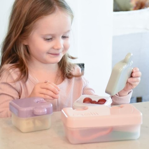 Melii - innowacyjny lunchbox PUZZLE Pink/Grey/Purple - 3 pojemniki na śniadanie