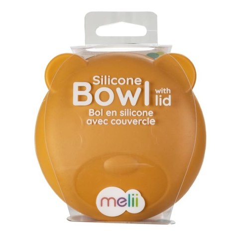 Melii - sensoryczna miseczka silikonowa z pokrywką Bear