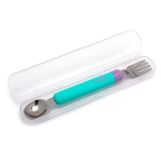 Melii - sztućce łyżeczka i widelczyk SPORK Blue & Purple