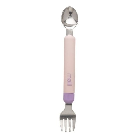 Melii - sztućce łyżeczka i widelczyk SPORK Pink & Purple