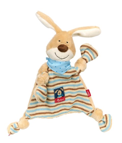 Pierwsza przytulanka komforter Króliczek szmatka maskotka 27cm sigikid