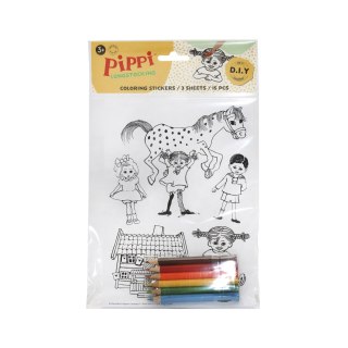 Zestaw kreatywnych naklejek do zabawy Pippi Langstrumpf, zabawka dla dzieci