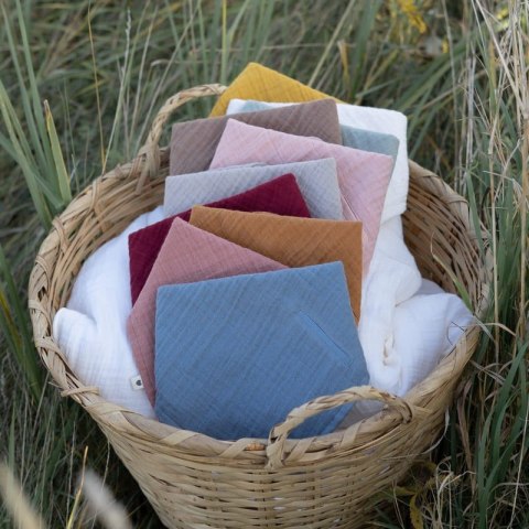 BIBS BANDANA BIB MUSTARD bandanka śliniak z kieszonką na smoczek 100% organic cotton